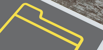 Tablet mit Ordner-Icon