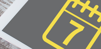 Tablet mit Kalender-Icon